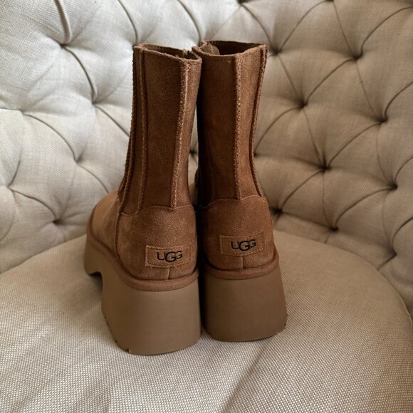 UGG Classic Twin Seam New Heights Platform Boots – Chestnut Suede (Size 7) NWT/N - Picture 8 of 15